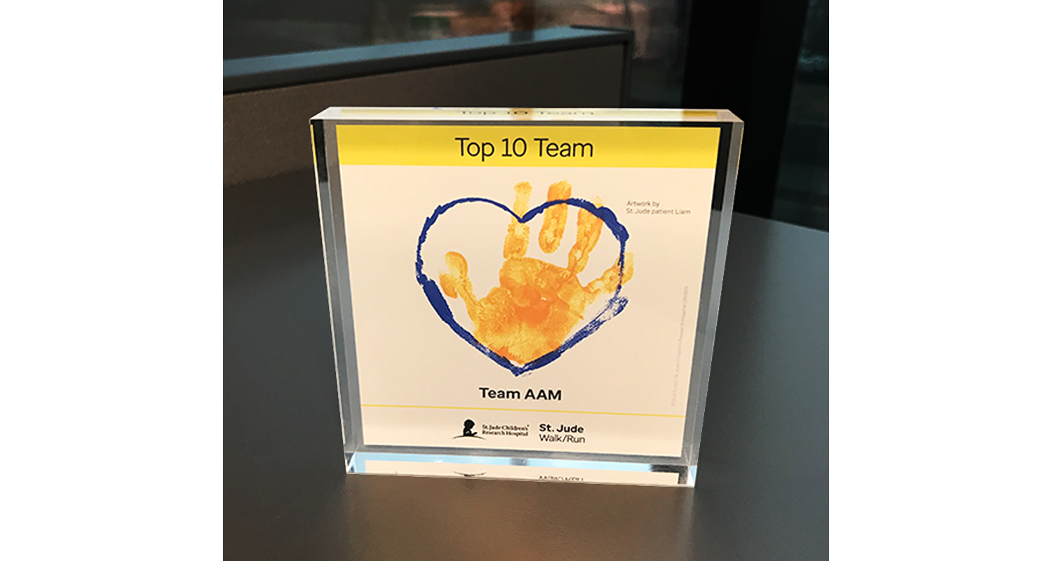AAM Named a Top Fundraising Team for St. Jude